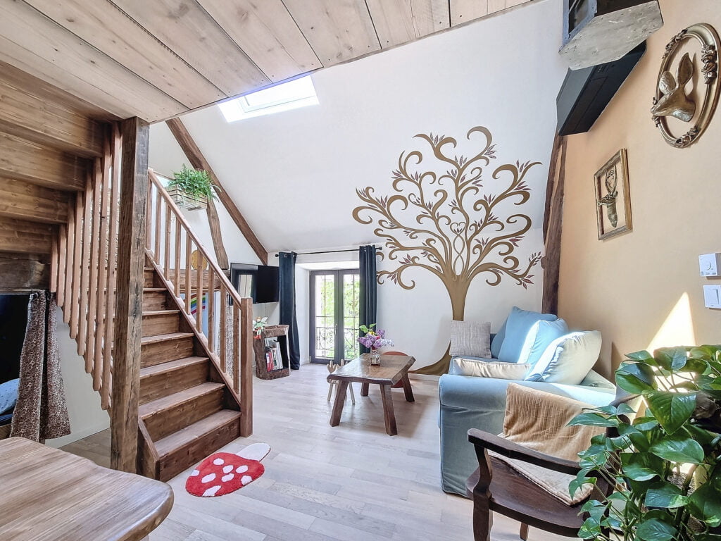 La Cabane de Martin - Salon & Escalier